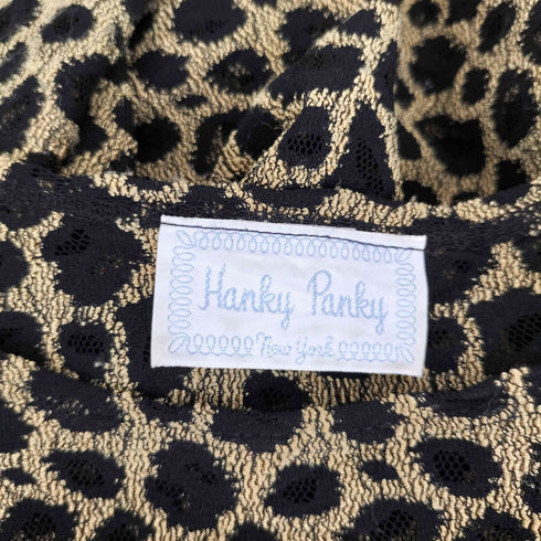 HANKY PANKY ハンキーパンキー MADE IN USA USA製 レオパード シースルー 長袖 ブラウス Y2K レディース L