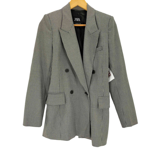 ザラ ZARA テーラード チェック ジャケット レディース JPN:XS