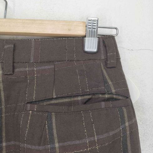 ジュンメン JUN MEN MADE IN JAPAN 日本製 YZIP チェック 2タック スラックス メンズ W70