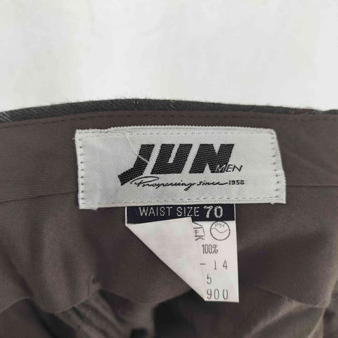 ジュンメン JUN MEN MADE IN JAPAN 日本製 YZIP チェック 2タック スラックス メンズ W70