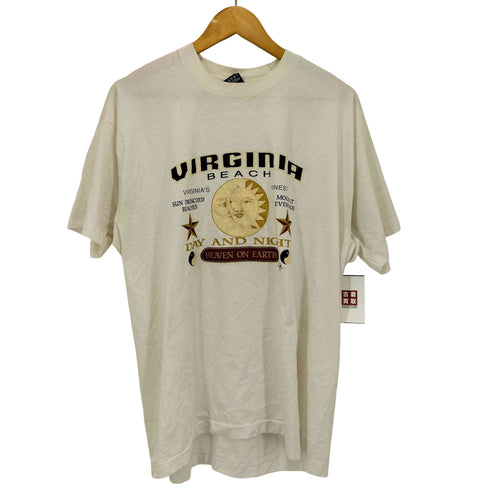 フルーツオブザルーム FRUIT OF THE LOOM 90S USA製 VIRGINIA BEACH グラフィック プリント S/S クルーネック Tシャツ シングルステッチ メンズ import:XL