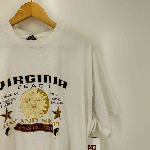 フルーツオブザルーム FRUIT OF THE LOOM 90S USA製 VIRGINIA BEACH グラフィック プリント S/S クルーネック Tシャツ シングルステッチ メンズ import:XL