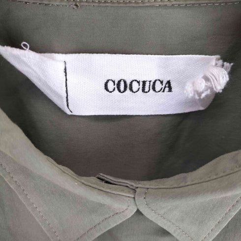コキュカ COCUCA ボタンシャツ 長袖 ロングワンピース レディース