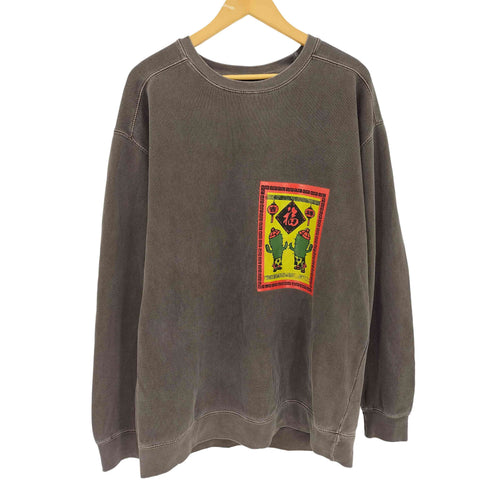 カクタスプラントフリーマーケット Cactus Plant Flea Market 福 サボテン プリント 袖 USE BOTH HANDS FOR CPFM BLESSINGS クルーネック スウェット メンズ import:XL