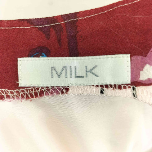 ミルク MILK チェリー フリルデザイン ノースリーブ ワンピース レディース