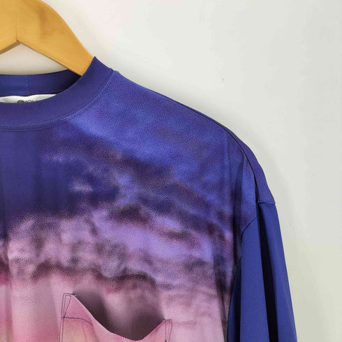 ジーブイジーブイ GVGV Beach Print Oversized ビーチ プリント オーバーサイズ 半袖Tシャツ レディース O/S