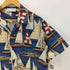 PUNAHOU APPAREL ヨット柄 ココナッツボタン オープンカラー アロハ シャツ メンズ