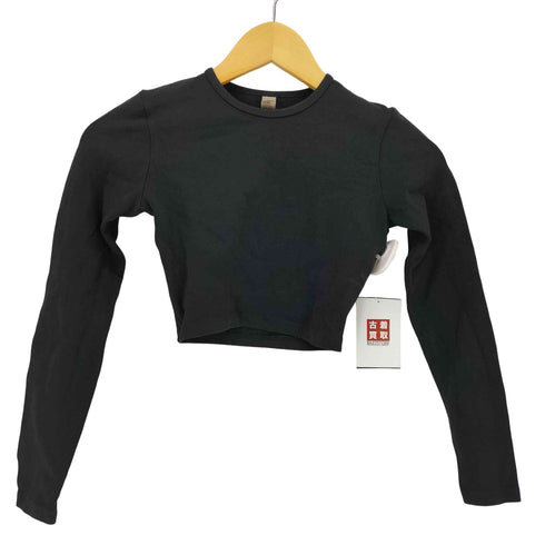 ロサンゼルスアパレル Los Angeles Apparel クロップド丈 クルーネック長袖Tシャツ Y2K レディース import:XS