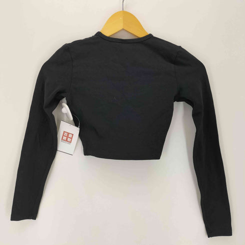 ロサンゼルスアパレル Los Angeles Apparel クロップド丈 クルーネック長袖Tシャツ Y2K レディース import:XS