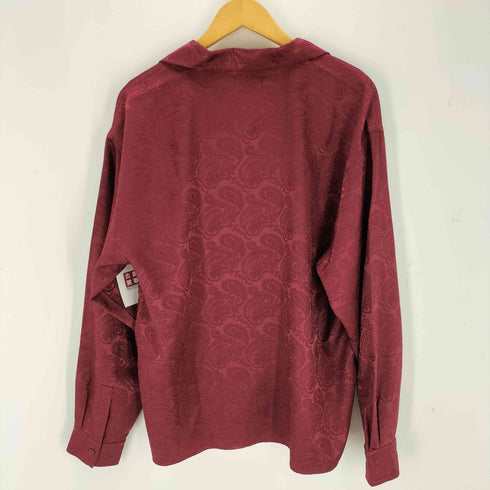 サブサエティ Subciety Paisley open collar ペイズリー オープン カラー 長袖シャツ レディース import:L