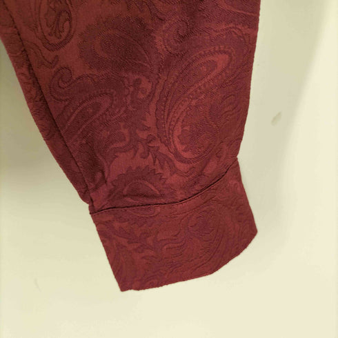 サブサエティ Subciety Paisley open collar ペイズリー オープン カラー 長袖シャツ レディース import:L