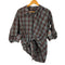 アレキサンダーワン Alexander Wang knotted plaid shirt ノット プレイド シート 半袖シャツ レディース 2
