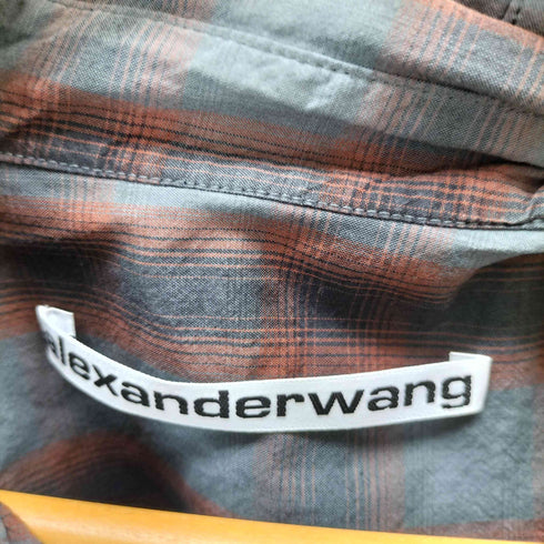 アレキサンダーワン Alexander Wang knotted plaid shirt ノット プレイド シート 半袖シャツ レディース 2