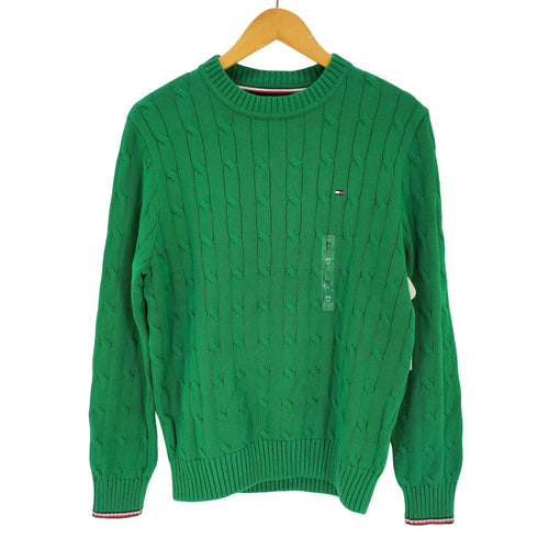 トミーヒルフィガー TOMMY HILFIGER JS M THEODORE CREW ケーブル編み クルーネックセーター メンズ M