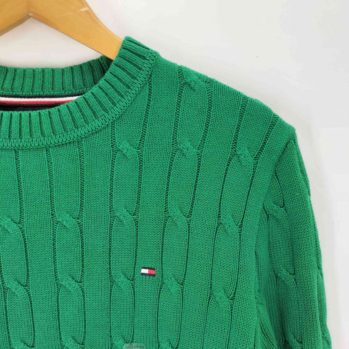 トミーヒルフィガー TOMMY HILFIGER JS M THEODORE CREW ケーブル編み クルーネックセーター メンズ M