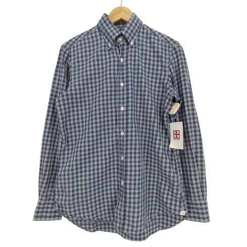 エッリコフォルミコラ ERRICO FORMICOLA イタリア製 チェック柄 ボタンダウン L/S シャツ メンズ import:M
