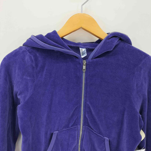 ロサンゼルスアパレル Los Angeles Apparel USA製 ベロア ジップアップ パーカー Y2K レディース import:S