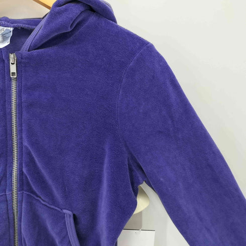 ロサンゼルスアパレル Los Angeles Apparel USA製 ベロア ジップアップ パーカー Y2K レディース import:S