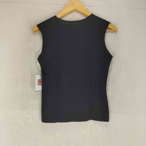 MADE IN FRANCE フランス製 ペンギン ビジュー 切りっぱなし タンクトップ レディース