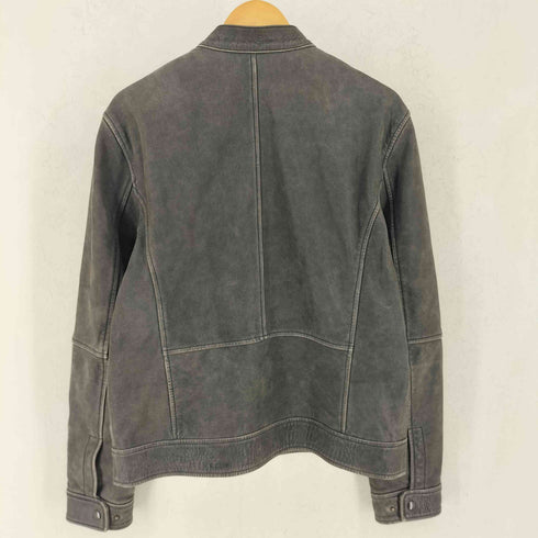バナナリパブリック BANANA REPUBLIC COW LEATHER 牛革 フェード加工 シングル ライダースジャケット メンズ L