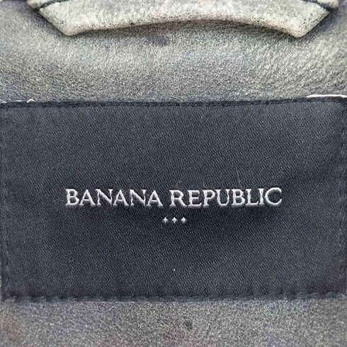 バナナリパブリック BANANA REPUBLIC COW LEATHER 牛革 フェード加工 シングル ライダースジャケット メンズ L