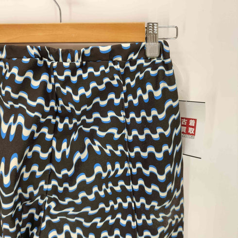 メゾンスペシャル MAISON SPECIAL ウェーブプリントストレッチフレアパンツ レディース JPN:M