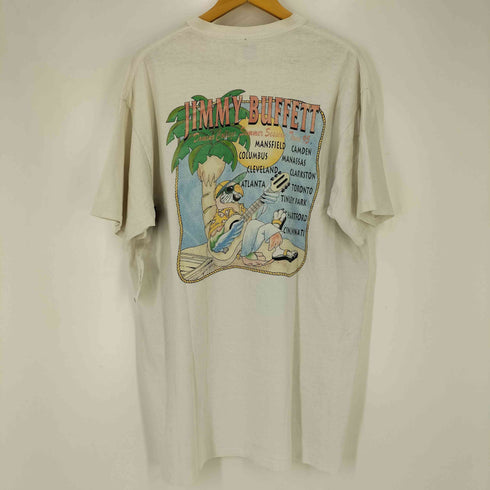 オニータ ONEITA 90S USA製 袖裾シングル DOMINO COLLEGE TOUR 1995 アーティスト ツアー アニマル 両面プリント クルーネック Tシャツ メンズ import:XL