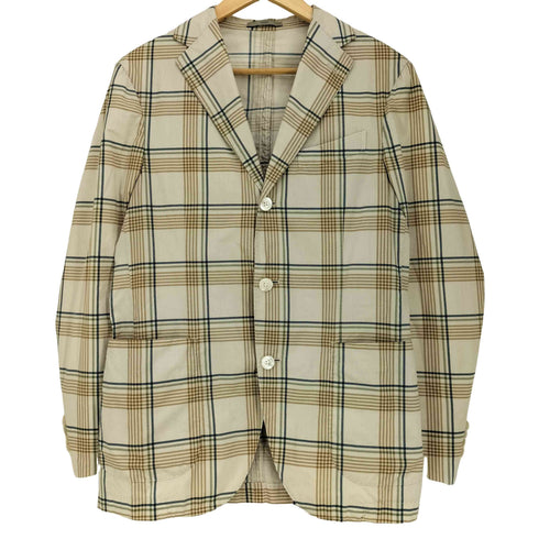 ボリオリ BOGLIOLI COAT チェック柄 3B 段返り テーラードジャケット メンズ EUR:44