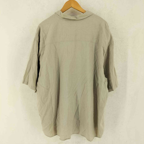 ジョージ GEORGE 00s LINEN BLEND リネン レーヨン 半袖 オープンカラー シャツ メンズ 2XL