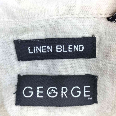 ジョージ GEORGE 00s LINEN BLEND リネン レーヨン 半袖 オープンカラー シャツ メンズ 2XL