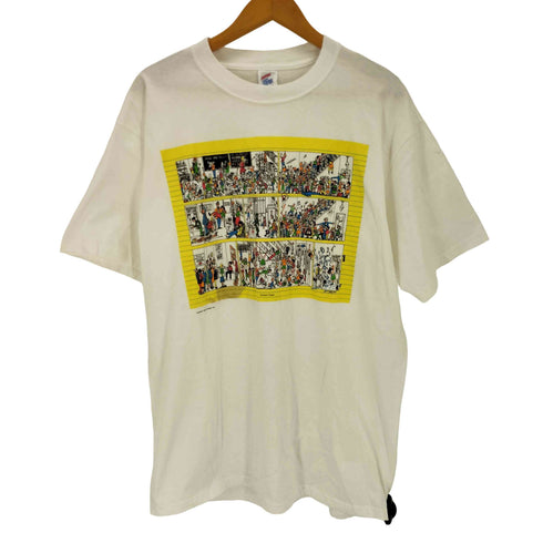 90~00S JERZEES USA製 SCHOOL DAZE Gallery by 444 プリント Tシャツ メンズ import:L
