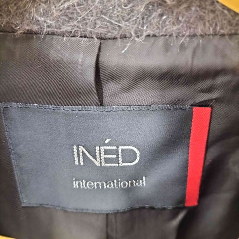 イネド INED アルパカ混 比翼 ベルテッドコート レディース 9