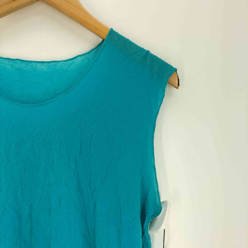 イッセイミヤケ ISSEY MIYAKE 90S シワ加工 プリーツ ノースリーブ トップス レディース JPN:M