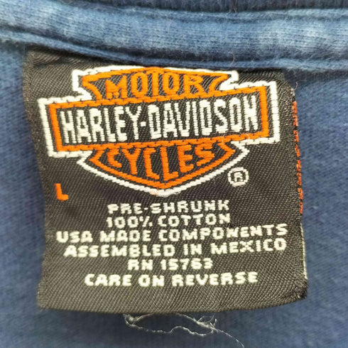 ハーレーダビッドソン HARLEY-DAVIDSON 00S HANEボディ NIGTH RIDER 両面 プリント クルーネック S/S Tシャツ コピーライト 2000 メンズ import:L