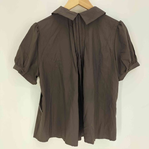 スナオクワハラ sunaokuwahara プリーツ レース切替 S/S シャツ レディース JPN:M