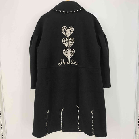 アルベロベロ OLLEBOREBLA 25aw オレボレブラ 手つなぎぶたさん コード刺繍 ニットメルトン コート レディース