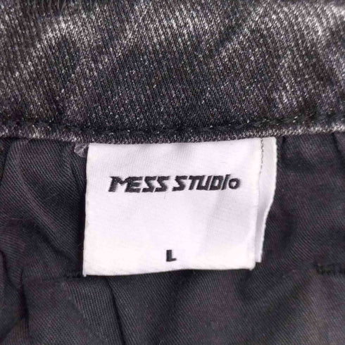MESS STUDIO レースレイヤードデザイン ユーズド加工 ブーツカット フレアデニムパンツ レディース JPN:L