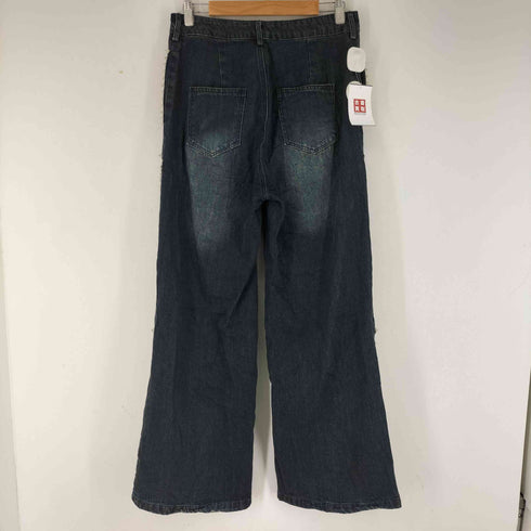 スタッズ加工 チェーン デニムパンツ メンズ JPN:L