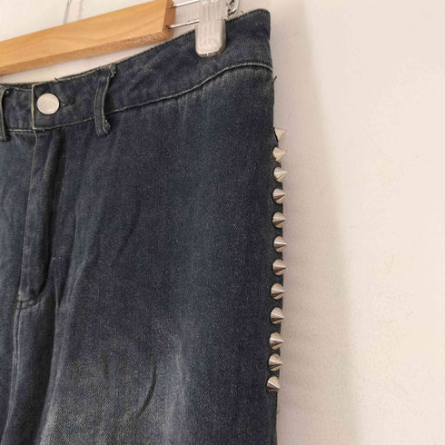スタッズ加工 チェーン デニムパンツ メンズ JPN:L