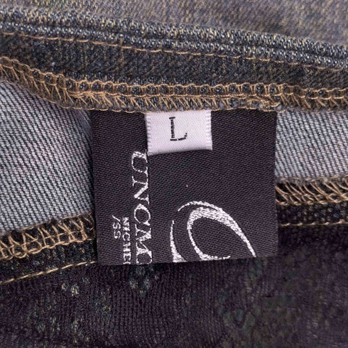 UNCMHISEX レース切替 ベルトデザイン トップス Y2K レディース import:L