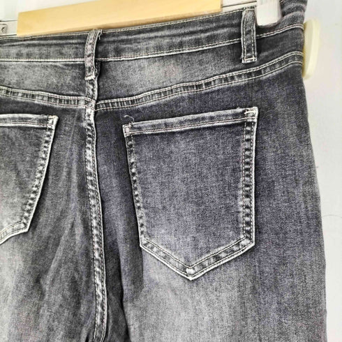カットアウトデザイン ハイウエスト セミフレアデニムパンツ レディース JPN:L