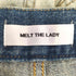メルトザレディ Melt the lady ジップフライ ダメージデザイン ワイドデニムパンツ レディース JPN:M