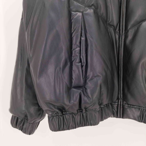 ファーストダウン FIRST DOWN 別注 PU LEATHER V DOWN JACKET SMU PUレザー Vダウン ジャケット メンズ import:L