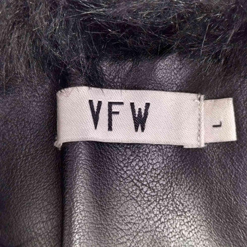 VMW レザー切替 フェイクファージャケット レディース