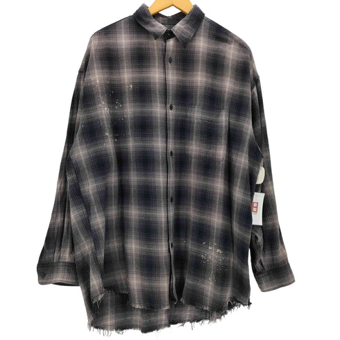 フリークスストア FREAKS STORE 25AW Relax Fit リラックスフィット ブリーチ加工 オンブレチェック ネルシャツ メンズ JPN:L