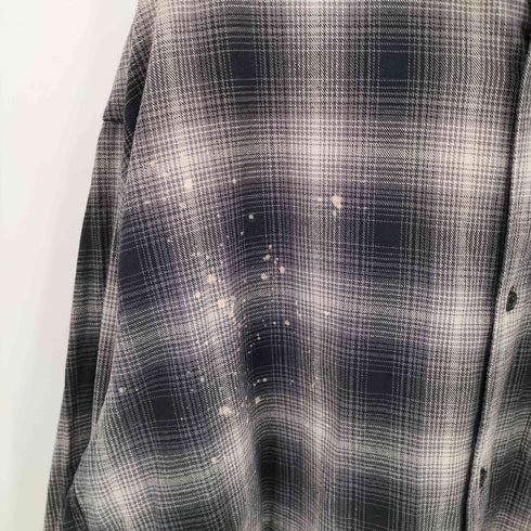フリークスストア FREAKS STORE 25AW Relax Fit リラックスフィット ブリーチ加工 オンブレチェック ネルシャツ メンズ JPN:L