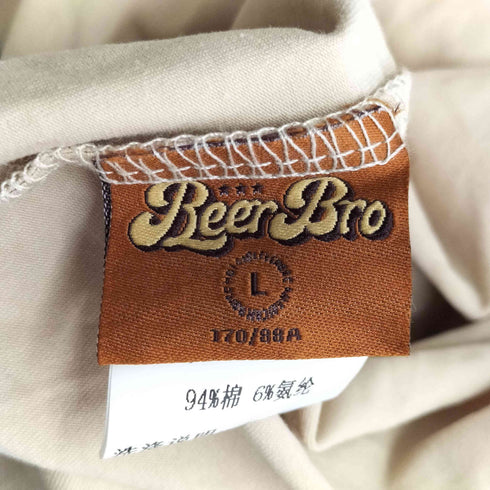 BEER BRO バタフライプリント 半袖Tシャツ レディース