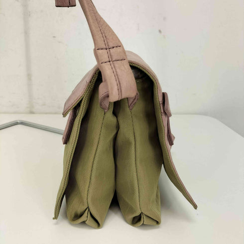 B.stuff レザー ナイロン ミニショルダーバッグ レディース