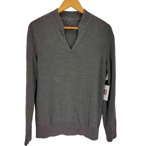 シーケーカルバンクライン ck Calvin Klein Vネック ウールニット メンズ L