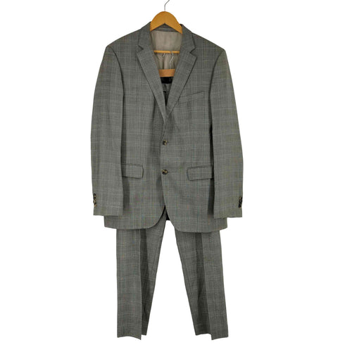 ボスヒューゴボス BOSS HUGO BOSS チェック柄 2B ウール テーラードジャケット スーツセットアップ メンズ